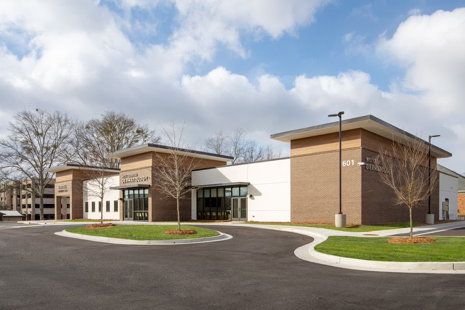 The West Georgia Dermatology building at 601 Dixie Street in Carrollton, GA, home of the Carroll Cosmetic Club Carrollton studio