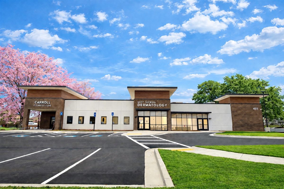 West Georgia Dermatology building at 601 Dixie Street, Carrollton GA — home of Carroll Cosmetic Club
