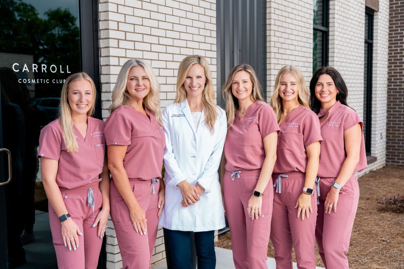 The Carroll Cosmetic Club team outside the Peachtree City studio